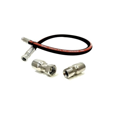 Titan Hose Assembly 3/4in Ultraflex Hose with female JIC x male NPT 300in long 4350 psi FA-UFW12-JIC-NPT-300